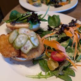 Crispy shrimp sando