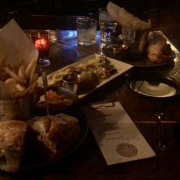 French Dip House Pickled Veggies, Shrimp Po Boy, Calamari French Dip House Pickled Veggies, Shrimp Po Boy, Calamari