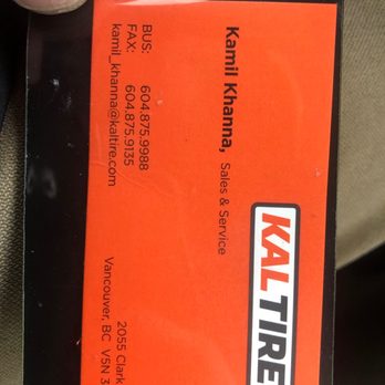 Kal Tire - The only card available - Tires Near Me - Vancouver, British Columbia Kal Tire - The only card available - Tires Near Me - Vancouver, British Columbia