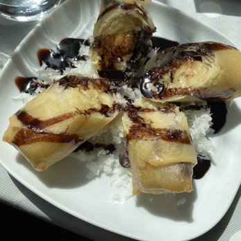 Vegan Plate - Banana Spring Rolls - Thai Near Me - Chicago, Illinois