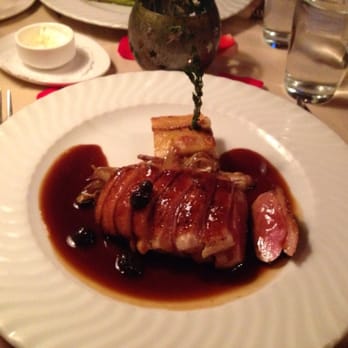 Bistro Cacao - RW dinner: magret de canard, sauce myrtille, medium rare. - French Near Me - Washington, DC, District of Columbia