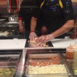 a man preparing food