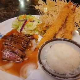 Tempura and beef teriyaki combo Tempura and beef teriyaki combo