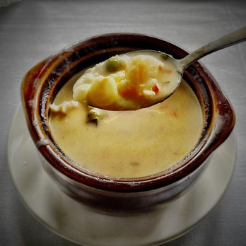Geronimo’s - Shrimp soup with whole shrimp, Peruvian beans and potatoes - Peruvian Near Me - Ambler, Pennsylvania
