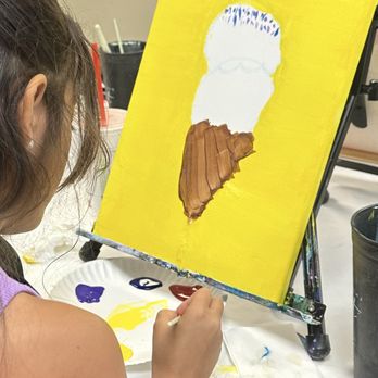 Painting with a Twist - Kendall - Girl painting ice cream - Art Classes Near Me - Miami, Florida Painting with a Twist - Kendall - Girl painting ice cream - Art Classes Near Me - Miami, Florida