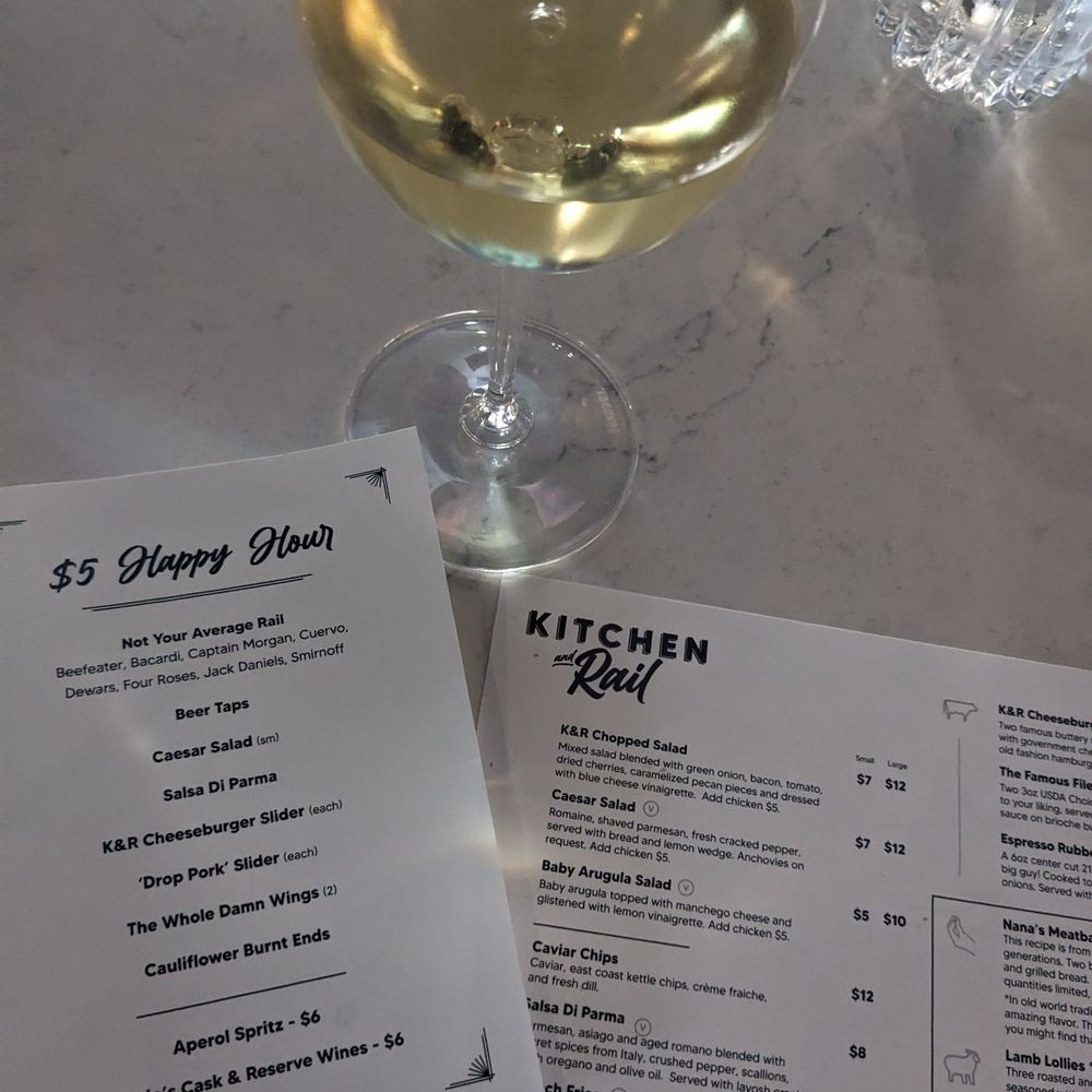Kitchen and Rail - Great happy hour 6.00 wines! - Bars Near Me - Eagan, Minnesota