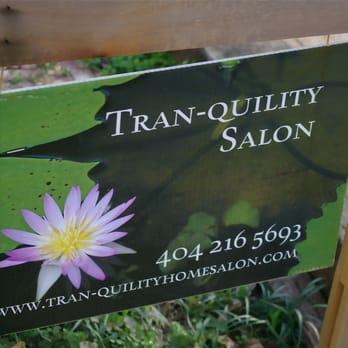Tran-quility Home Salon - Sign at Road - Hair Salons Near Me - Atlanta, Georgia Tran-quility Home Salon - Sign at Road - Hair Salons Near Me - Atlanta, Georgia