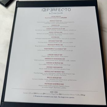 Imperfecto - Menu - Cocktail Bars Near Me - Washington, DC, District of Columbia