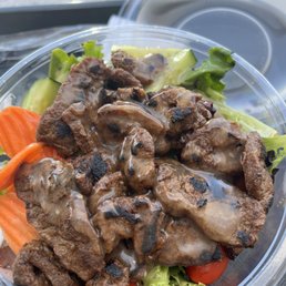 a bowl of meat and vegetables a bowl of meat and vegetables