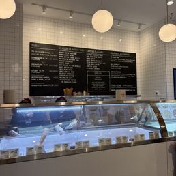 Ice cream menu