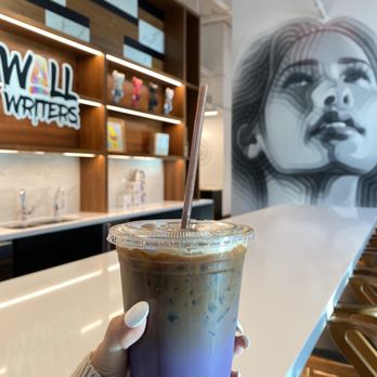 Wall Writers Coffee - ube latte - Coffee & Tea Near Me - Irvine, California Wall Writers Coffee - ube latte - Coffee & Tea Near Me - Irvine, California