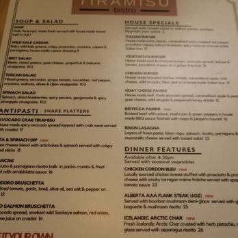 Tiramisu Bistro - the menu - Italian Near Me - Edmonton, Alberta Tiramisu Bistro - the menu - Italian Near Me - Edmonton, Alberta