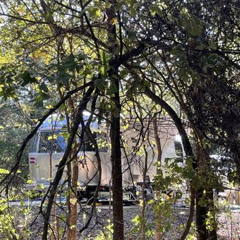 The Range Vintage Trailer Resort - View of our site from the trail - RV Parks Near Me - Ennis, Texas The Range Vintage Trailer Resort - View of our site from the trail - RV Parks Near Me - Ennis, Texas