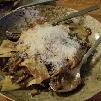 La Strega - Braised beef cheeks with mushrooms over thin strips of pasta. Fantastic! - Italian Near Me - Las Vegas, Nevada