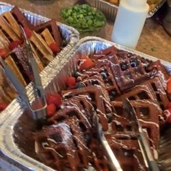 Warren’s 916 Eats - Red velvet waffles