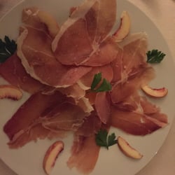 Osteria Dal Conte - Sorbetto al melone pesche e prosciutto
