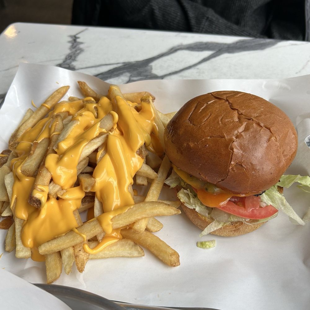 Cheese Burger and cheese fries