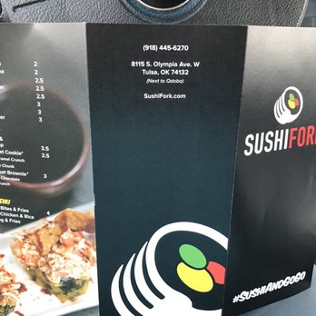 SushiFork - Menu reverse side. - Sushi Bars Near Me - Tulsa, Oklahoma SushiFork - Menu reverse side. - Sushi Bars Near Me - Tulsa, Oklahoma