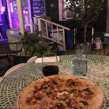 House Wine - Polka dot artisan pizza - Wine Bars Near Me - Austin, Texas