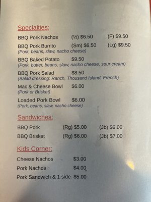 Menu photo 3 Road Hawgz BBQ Ash Flat, AR