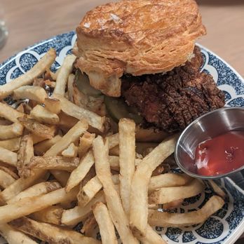Tied House - Chicken biscuit with fries - New American Near Me - Chicago, Illinois Tied House - Chicken biscuit with fries - New American Near Me - Chicago, Illinois