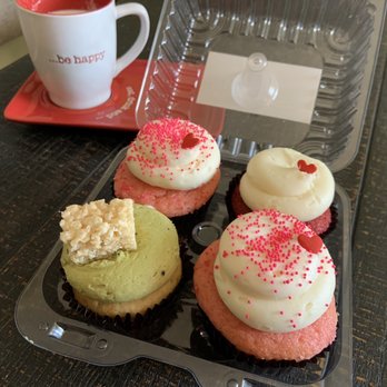 Hapa Bakery - One of my favs Vanilla Green Tea Cupcake. Strawberry champagne & yummy red velvet for Hapa Bday celebration 01. 2021. - Bakeries Near Me - Brea, California
