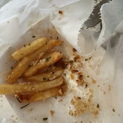 Albee's NY Gyros - What was left of my fries by the time I made it home. (A six minute drive)