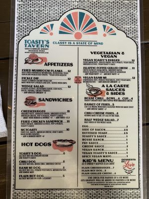 Menu photo 7 Toasty's Tavern Louisville, KY
