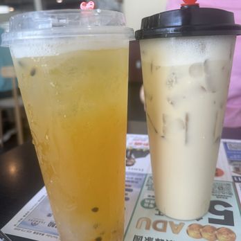 Cafe Spot - passion fruit green tea and roasted oolong milk tea - Cafes Near Me - Temple City, California