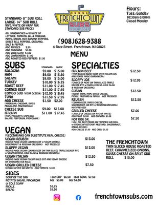 Menu photo 2 Frenchtown Subs Frenchtown, NJ Menu photo 2 Frenchtown Subs Frenchtown, NJ