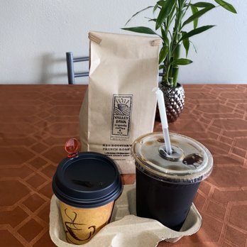 Valley Java Organic Coffee & Tea - a cup of coffee and a bag of coffee - Coffee & Tea Near Me - Castro Valley, California