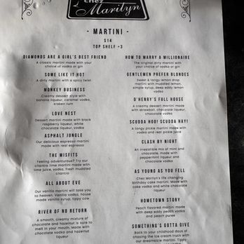 Chez Marilyn - Martini menu - American Near Me - Alton, Illinois Chez Marilyn - Martini menu - American Near Me - Alton, Illinois
