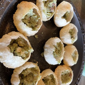 Eggholic - Indian Street Food - Delicious pani-puri with the green water and sweet tamarind chutney...YUM - Indian Near Me - Louisville, Kentucky