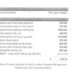 Mathis Lueker Real Estate - Example of outrageous charges.