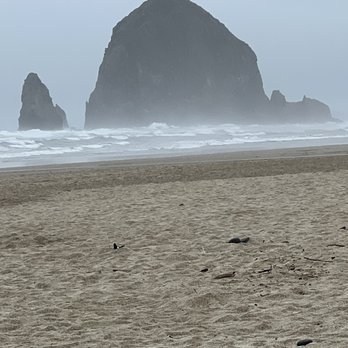 Haystack Rock - Foggy Day on the coast - Landmarks & Historical Buildings Near Me - Cannon Beach, Oregon Haystack Rock - Foggy Day on the coast - Landmarks & Historical Buildings Near Me - Cannon Beach, Oregon