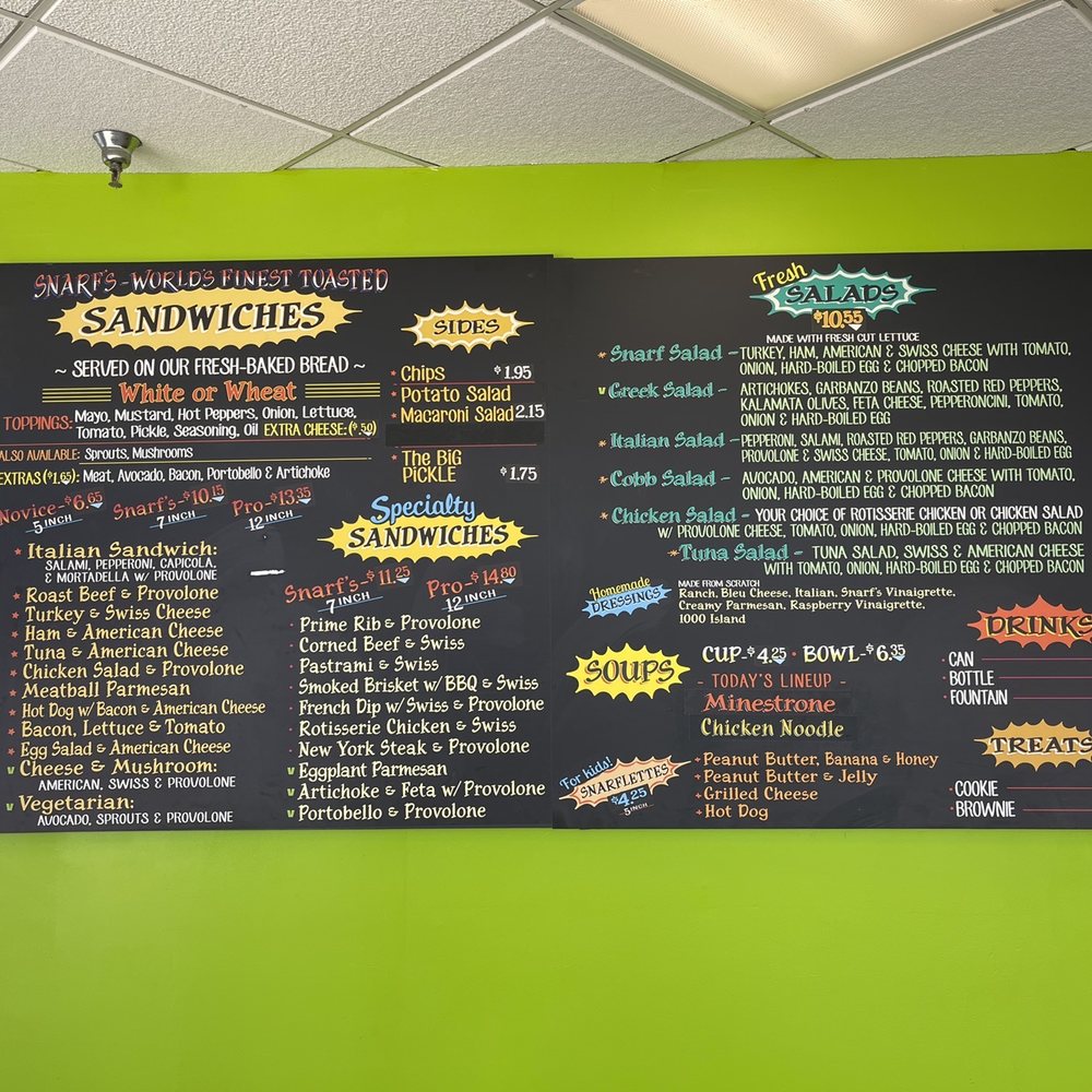 Snarf's Sandwiches - menu - Sandwiches Near Me - Boulder, Colorado Snarf's Sandwiches - menu - Sandwiches Near Me - Boulder, Colorado
