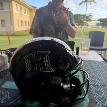 Ruby Tuesday Moanalua - MC and UH Football Helmet - American Near Me - Honolulu, Hawaii Ruby Tuesday Moanalua - MC and UH Football Helmet - American Near Me - Honolulu, Hawaii