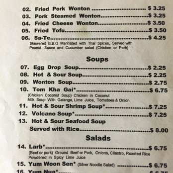 Thai Pepper - Menu page 1 - Thai Near Me - Lubbock, Texas