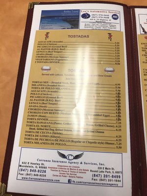 Menu photo 2 Taco's El Norte Mundelein, IL