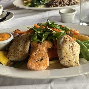 Scoma's Restaurant - Mixed Grilled Fish and Greens - Seafood Near Me - San Francisco, California Scoma's Restaurant - Mixed Grilled Fish and Greens - Seafood Near Me - San Francisco, California