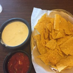 Chips and salsa were sooooo yummy! I ordered cheese dip too and it came in a huge bowl for $4.00. Impressive.