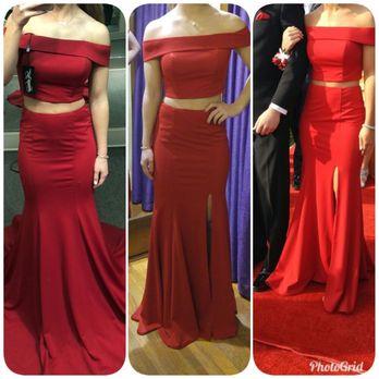 Sew Nicely Done - Gown altered to her size and slit added to the skirt - Sewing & Alterations Near Me