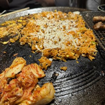 Pigya - Kimchi fried rice with cheese at the end of the meal - Korean Near Me - Los Angeles, California Pigya - Kimchi fried rice with cheese at the end of the meal - Korean Near Me - Los Angeles, California