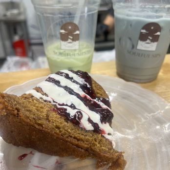 Soulful Sips - Earth Matcha, Rain latte and fresh pumpkin bread jam - Coffee & Tea Near Me - Salt Lake City, Utah