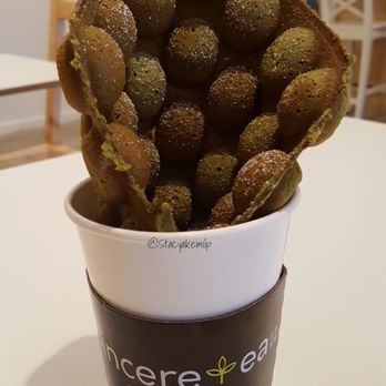 Sinceretea - Matcha Mochi Egg Puff. Liked it, but didn't really taste the matcha. - Bubble Tea Near Me - San Jose, California Sinceretea - Matcha Mochi Egg Puff. Liked it, but didn't really taste the matcha. - Bubble Tea Near Me - San Jose, California