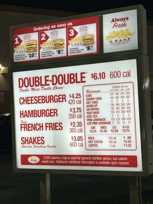 Menu photo 1 In-n-out Burger Pico Rivera, CA Menu photo 1 In-n-out Burger Pico Rivera, CA