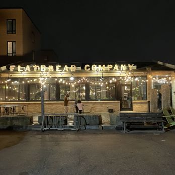 Flatbread - Providence - the exterior of a restaurant at night - Pizza Near Me - Providence, Rhode Island