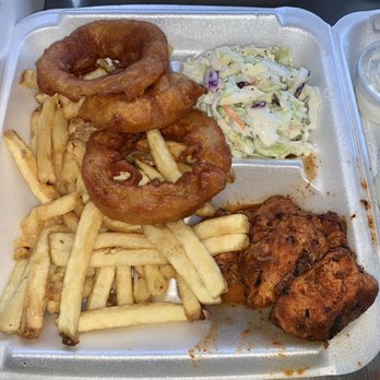 Phil's BBQ - Kids plate - white meat chicken, fries, Cole slaw and onions rings... whole lotta food for only $10 - Barbeque Near Me - San Diego, California Phil's BBQ - Kids plate - white meat chicken, fries, Cole slaw and onions rings... whole lotta food for only $10 - Barbeque Near Me - San Diego, California