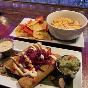 Ola Restaurant - Chicken tacos and corn queso from happy hour - Latin American Near Me - Orange, Connecticut