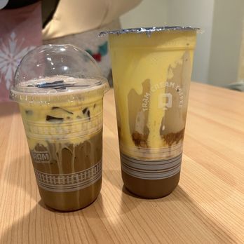 Tram Cream Coffee 2 - Small with ice and Large no ice. See the huge difference - Coffee & Tea Near Me - San Jose, California